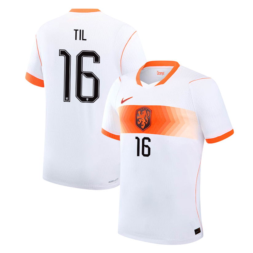 Netherlands TIL #16 Away World Cup 2026 Jersey White Men's
