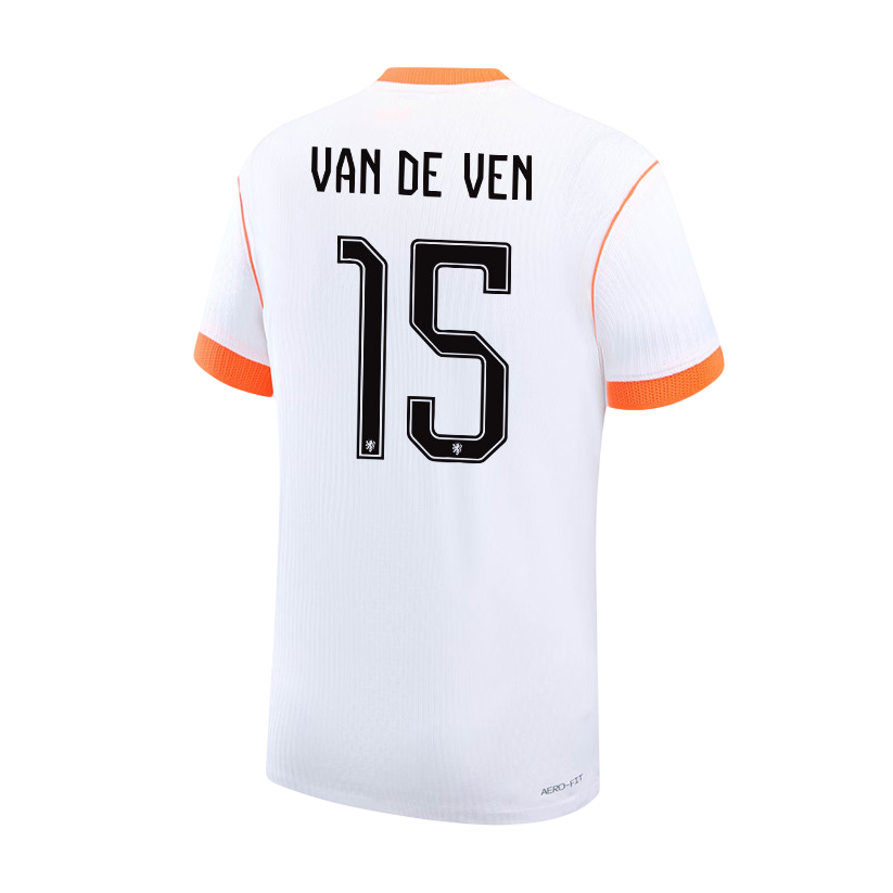 Netherlands VAN DE VEN #15 Away World Cup 2026 Jersey White Men's