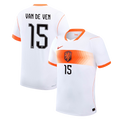 Netherlands VAN DE VEN #15 Away World Cup 2026 Jersey White Men's