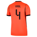 Netherlands VIRGIL #4 Home World Cup 2026 Jersey Orange Men's