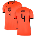 Netherlands VIRGIL #4 Home World Cup 2026 Jersey Orange Men's