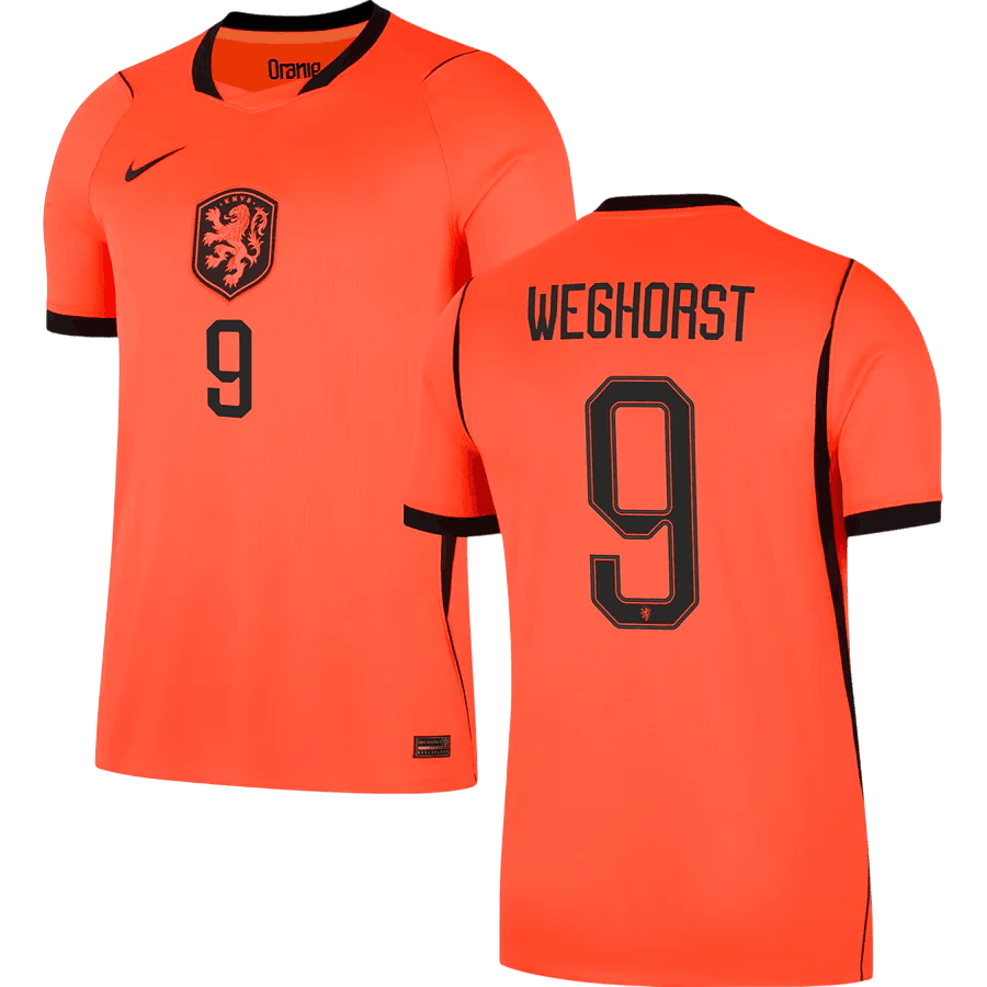 Netherlands WEGHORST #9 Home World Cup 2026 Jersey Orange Men's