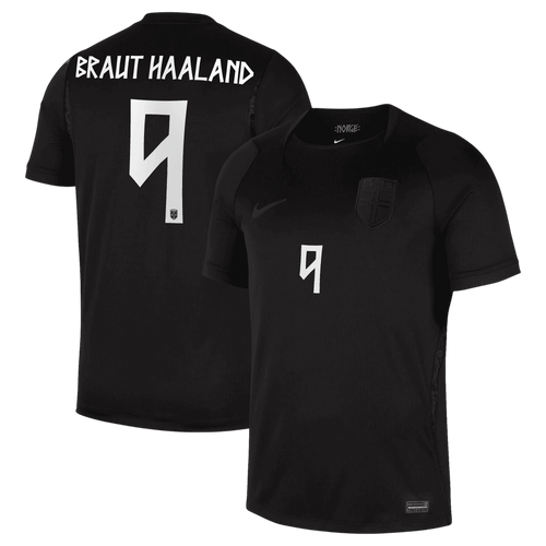 Norway BRAUT HAALAND #9 Away World Cup 2026 Jersey Black Men's