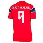 Norway BRAUT HAALAND #9 Home World Cup 2026 Jersey Player's Version Red Men's
