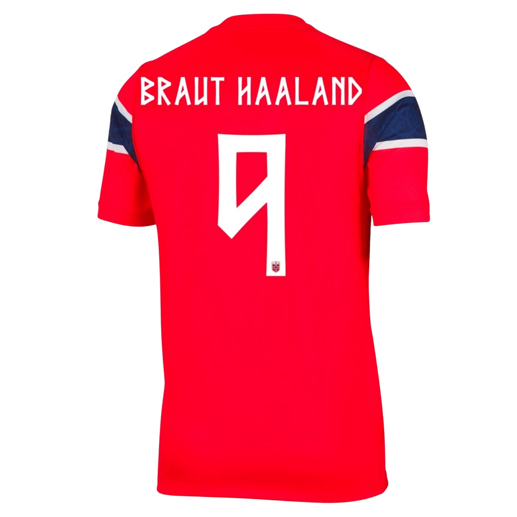 Norway BRAUT HAALAND #9 Home World Cup 2026 Jersey Red Men's