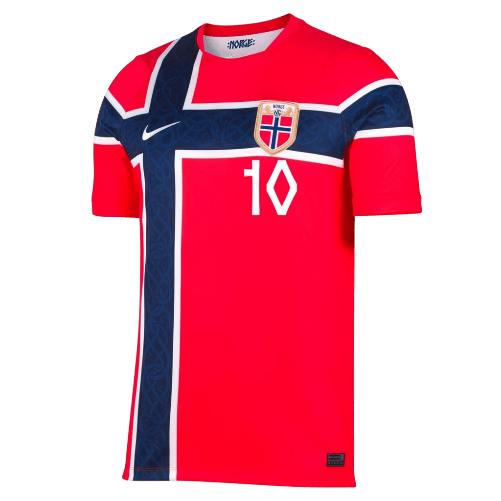 Norway ØDEGAARD #10 Home World Cup 2026 Jersey Red Men's