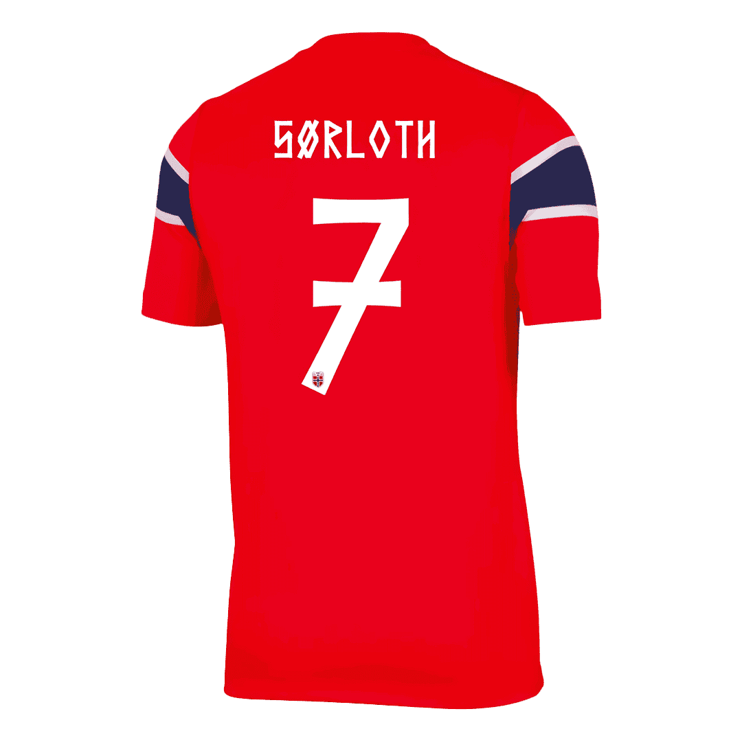 Norway SØRLOTH #7 Home World Cup 2026 Jersey Red Men's
