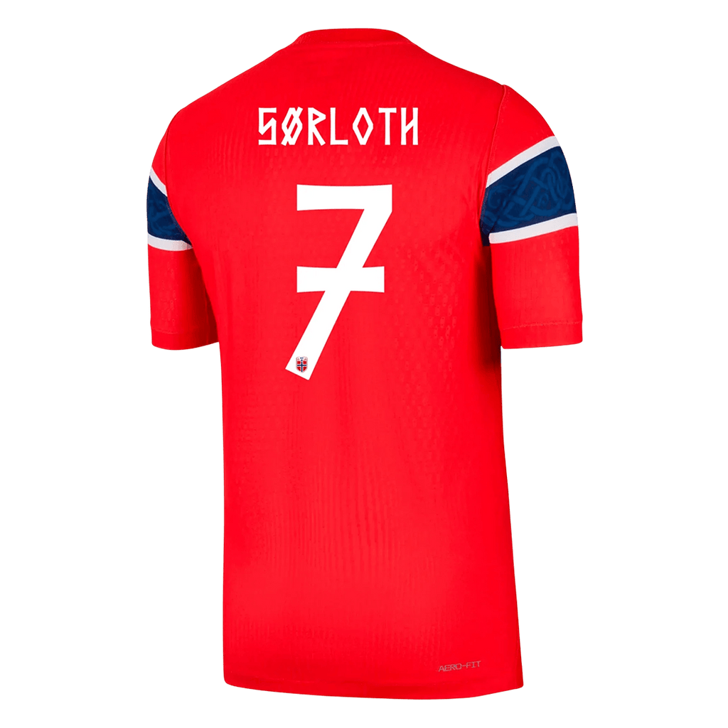 Norway SØRLOTH #7 Home World Cup 2026 Jersey Player's Version Red Men's