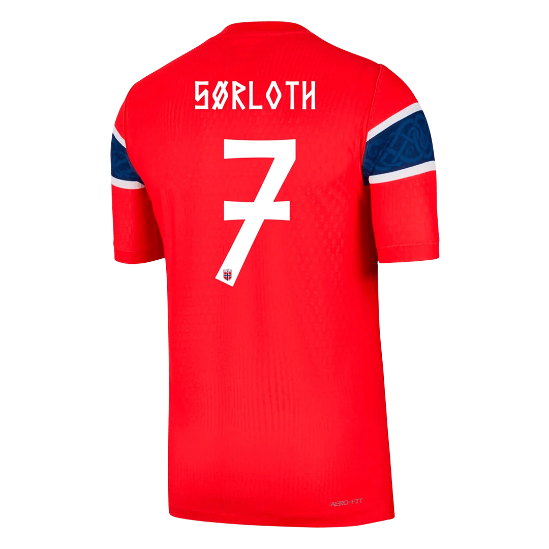 Norway SØRLOTH #7 Home World Cup 2026 Jersey Player's Version Red Men's