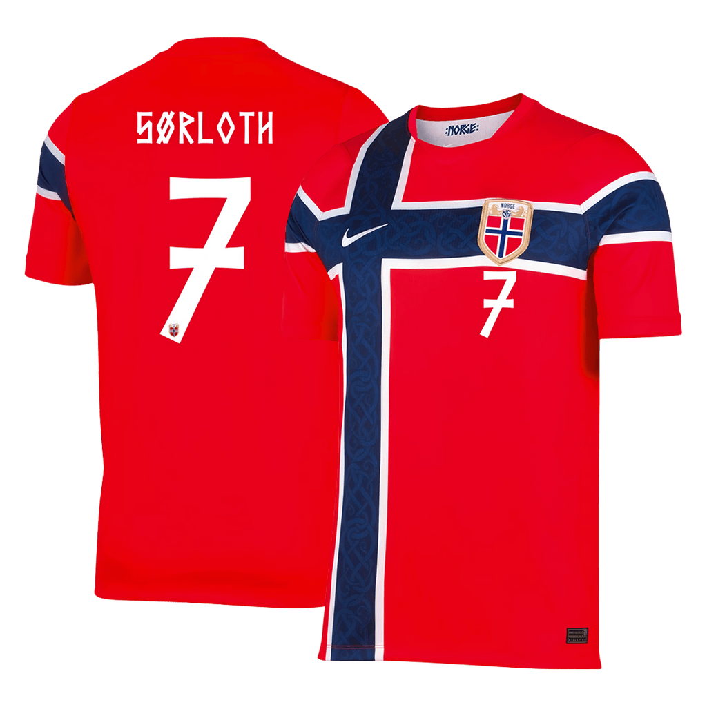 Norway SØRLOTH #7 Home World Cup 2026 Jersey Red Men's