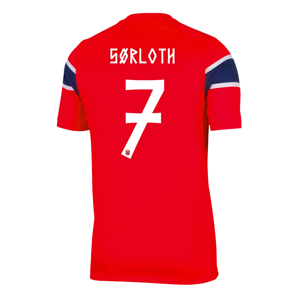 Norway SØRLOTH #7 Home World Cup 2026 Jersey Red Men's