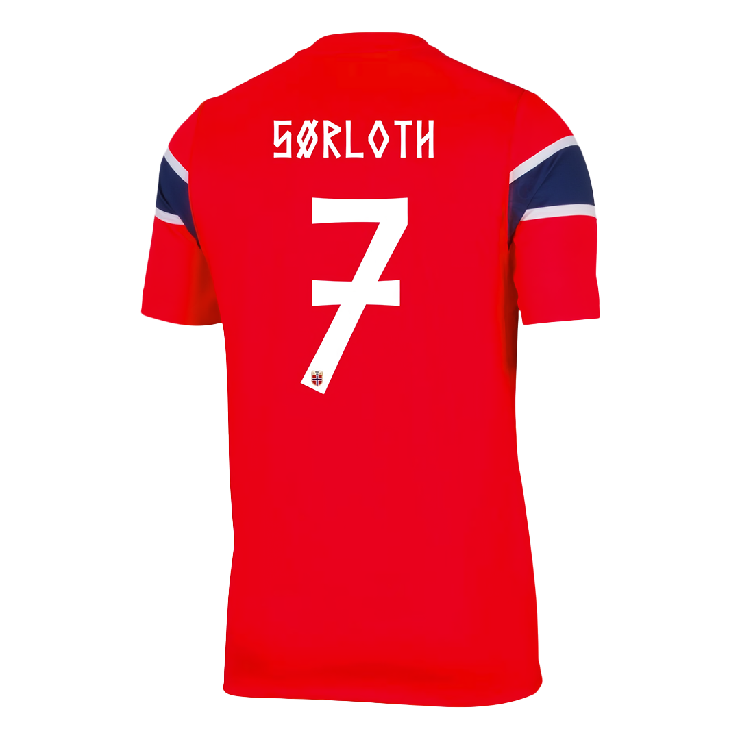 Norway SØRLOTH #7 Home World Cup 2026 Jersey Red Men's