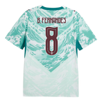 Portugal B. FERNANDES #8 Away World Cup 2026 Jersey White & Blue Men's