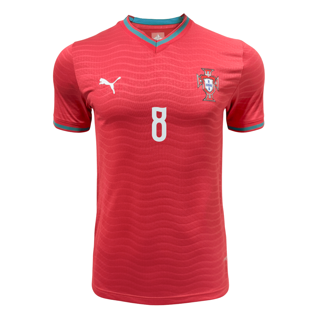 Portugal B.FERNANDES #8 Home World Cup 2026 Jersey Player's Version Red Men's