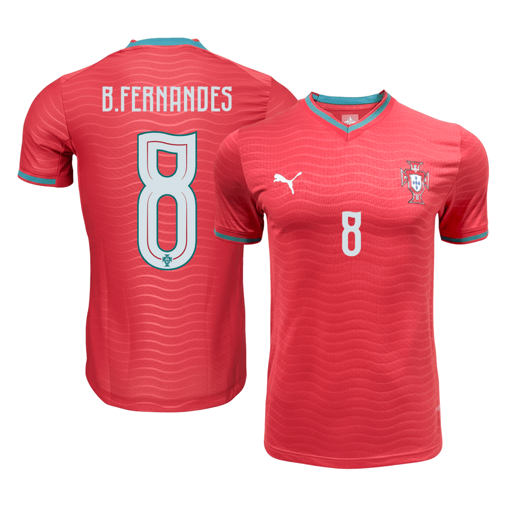 Portugal B.FERNANDES #8 Home World Cup 2026 Jersey Player's Version Red Men's