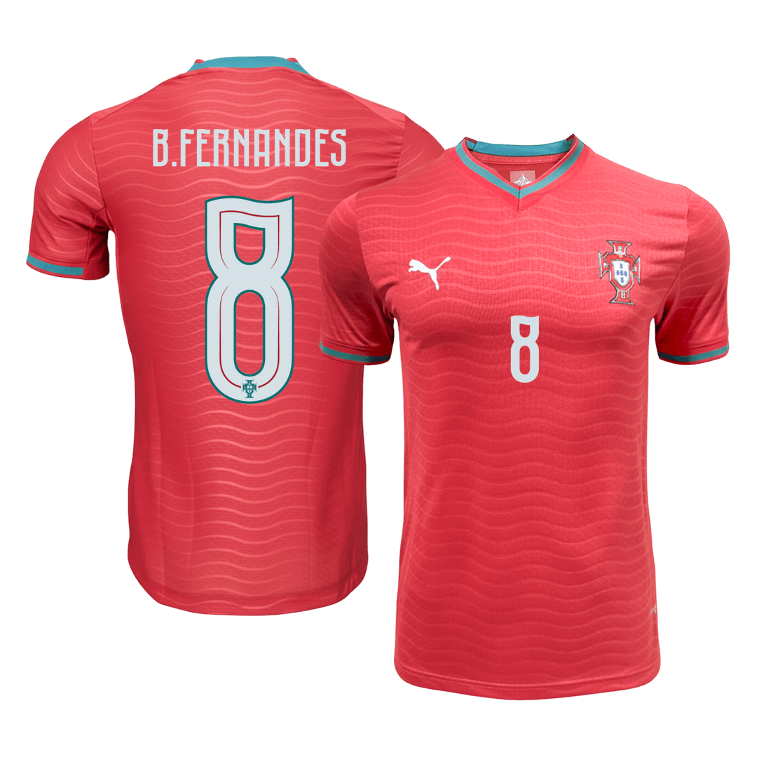 Portugal B.FERNANDES #8 Home World Cup 2026 Jersey Player's Version Red Men's