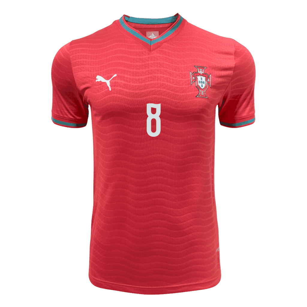 Portugal B.FERNANDES #8 Home World Cup 2026 Jersey Player's Version Red Men's