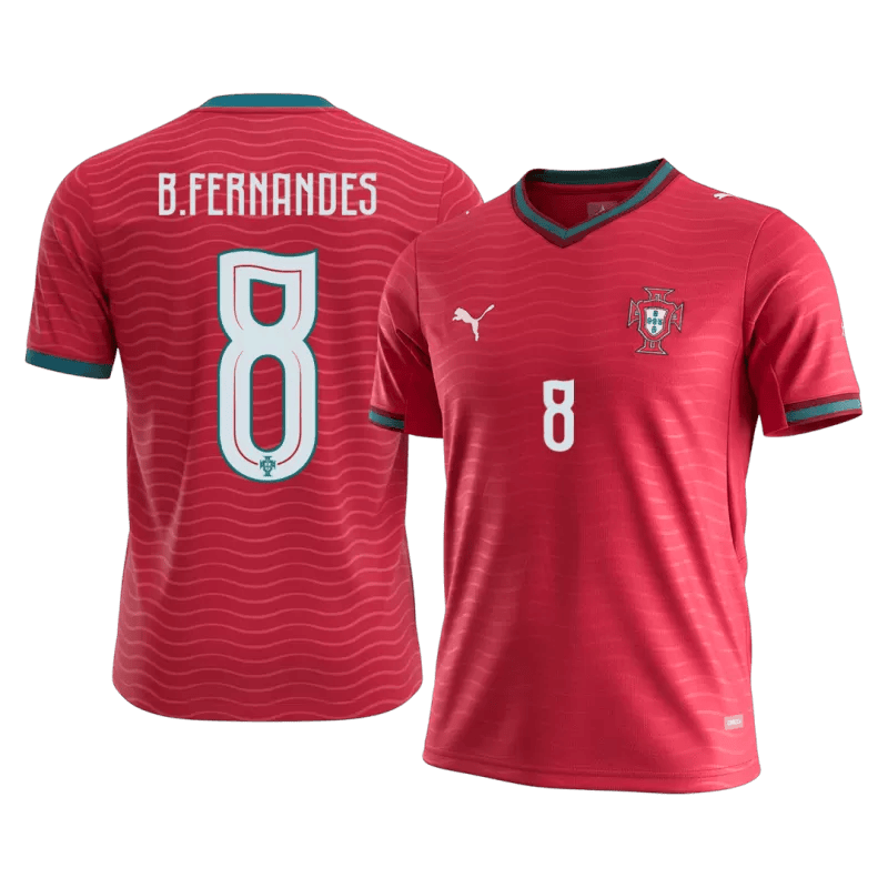 Portugal B.FERNANDES #8 Home World Cup 2026 Jersey Red Men's
