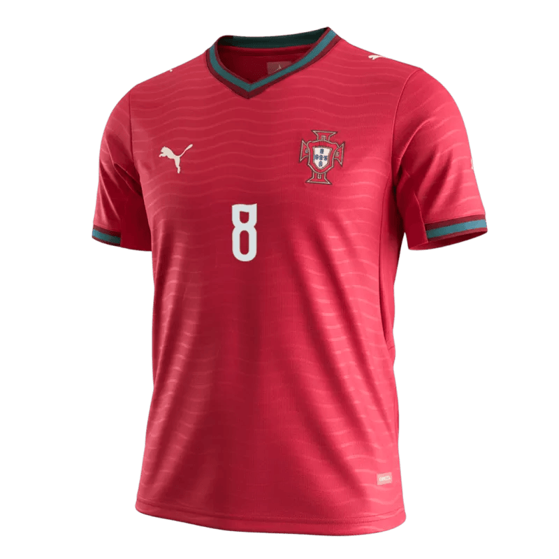 Portugal B.FERNANDES #8 Home World Cup 2026 Jersey Red Men's