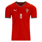 Portugal B.FERNANDES #8 Home World Cup 2026 Jersey Red Men's