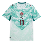 Portugal BERNARDO #10 Away World Cup 2026 Jersey White & Blue Men's
