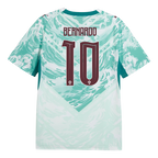 Portugal BERNARDO #10 Away World Cup 2026 Jersey White & Blue Men's