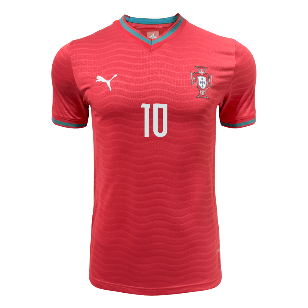 Portugal BERNARDO #10 Home World Cup 2026 Jersey Player's Version Red Men's