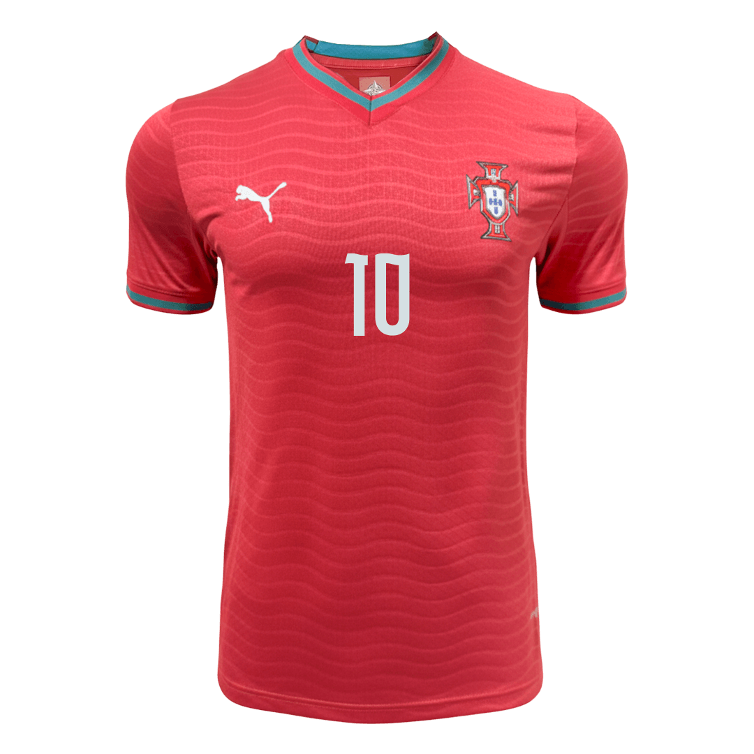 Portugal BERNARDO #10 Home World Cup 2026 Jersey Player's Version Red Men's