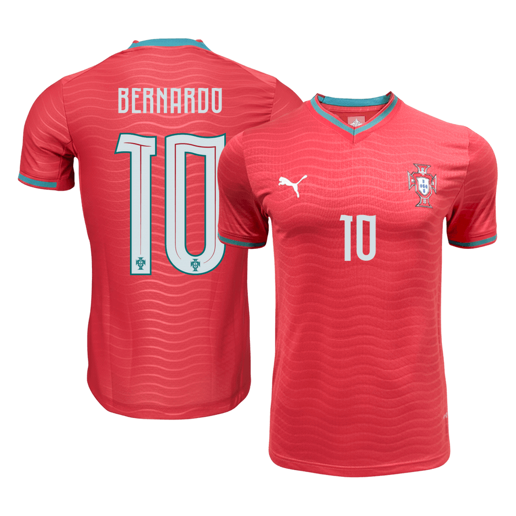 Portugal BERNARDO #10 Home World Cup 2026 Jersey Player's Version Red Men's