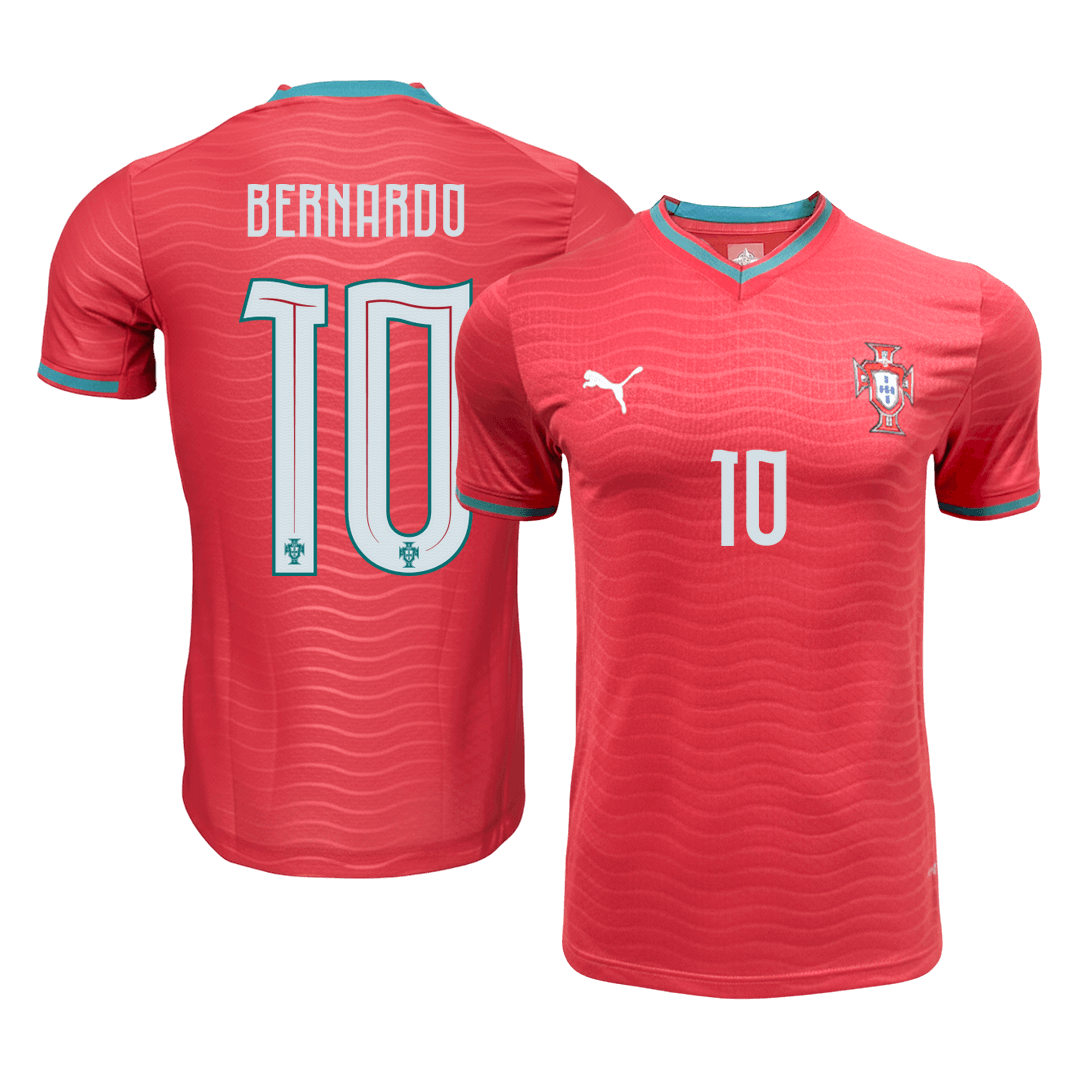 Portugal BERNARDO #10 Home World Cup 2026 Jersey Player's Version Red Men's