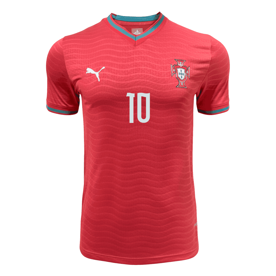 Portugal BERNARDO #10 Home World Cup 2026 Jersey Player's Version Red Men's