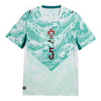 Portugal DALOT #5 Away World Cup 2026 Jersey White & Blue Men's