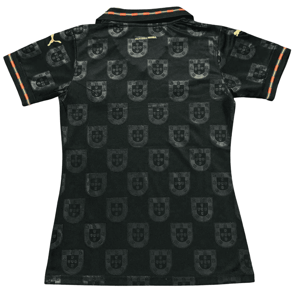 Portugal Eusébio Pantera Negra World Cup 2026 Jersey Black Women's