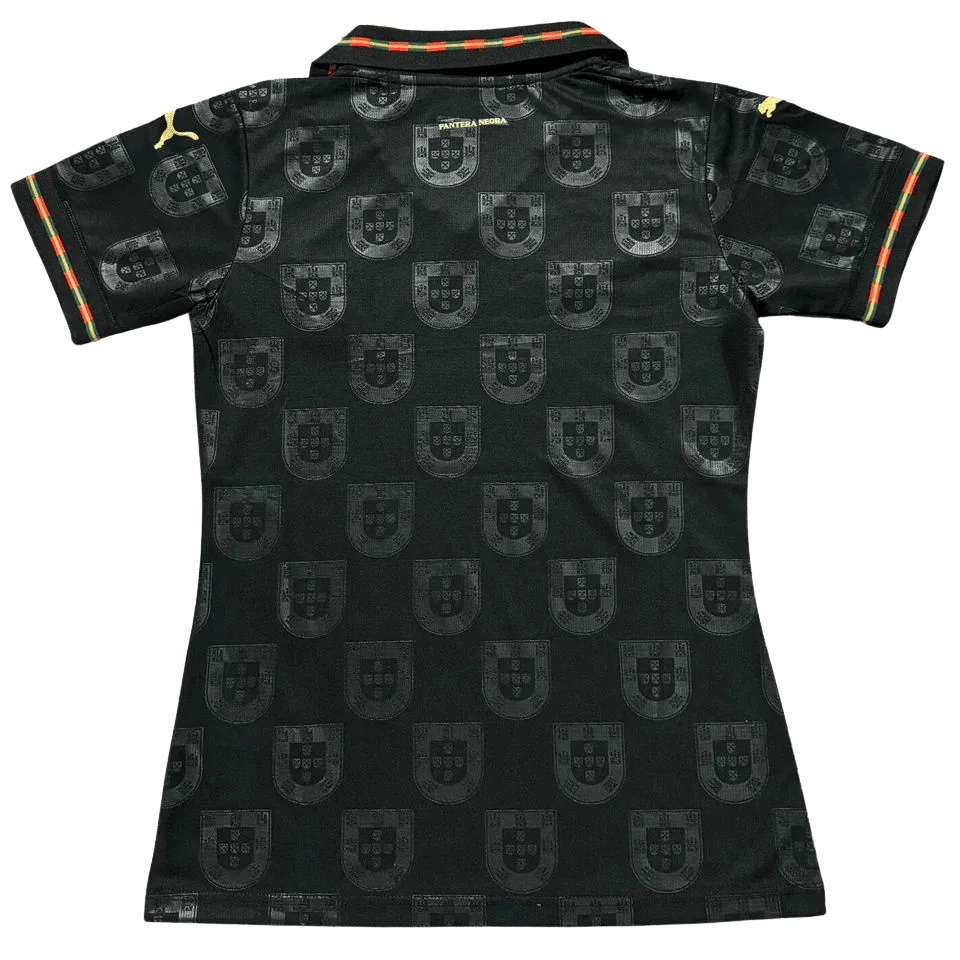 Portugal Eusébio Pantera Negra World Cup 2026 Jersey Black Women's