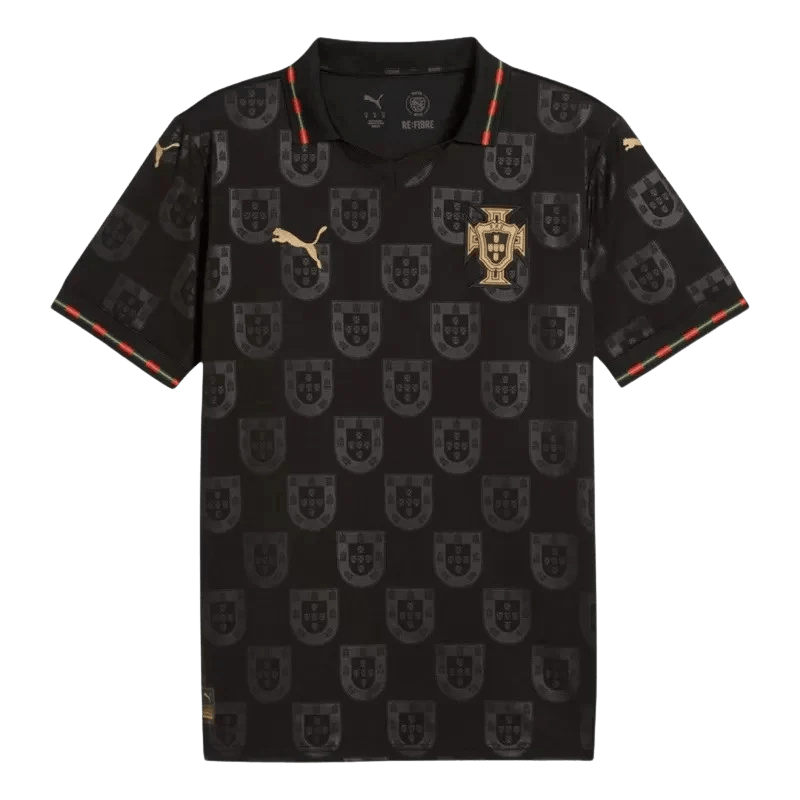 Portugal Eusébio Pantera Negra World Cup 2026 Jersey Black Women's