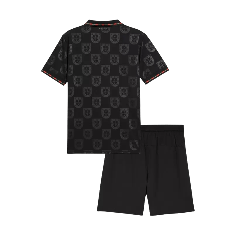 Portugal Eusébio Pantera Negra World Cup 2026 Kit Black Kids
