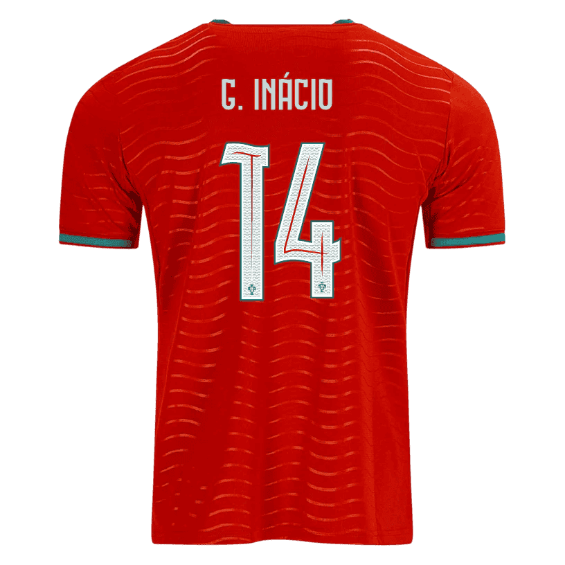 Portugal G. INACIO #14 Home World Cup 2026 Jersey Red Men's