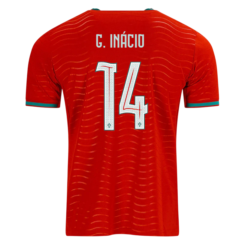 Portugal G. INACIO #14 Home World Cup 2026 Jersey Red Men's