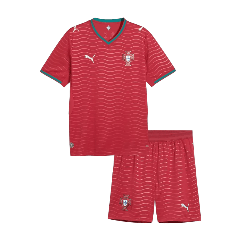 Portugal Home World Cup 2026 Kit Red Kids