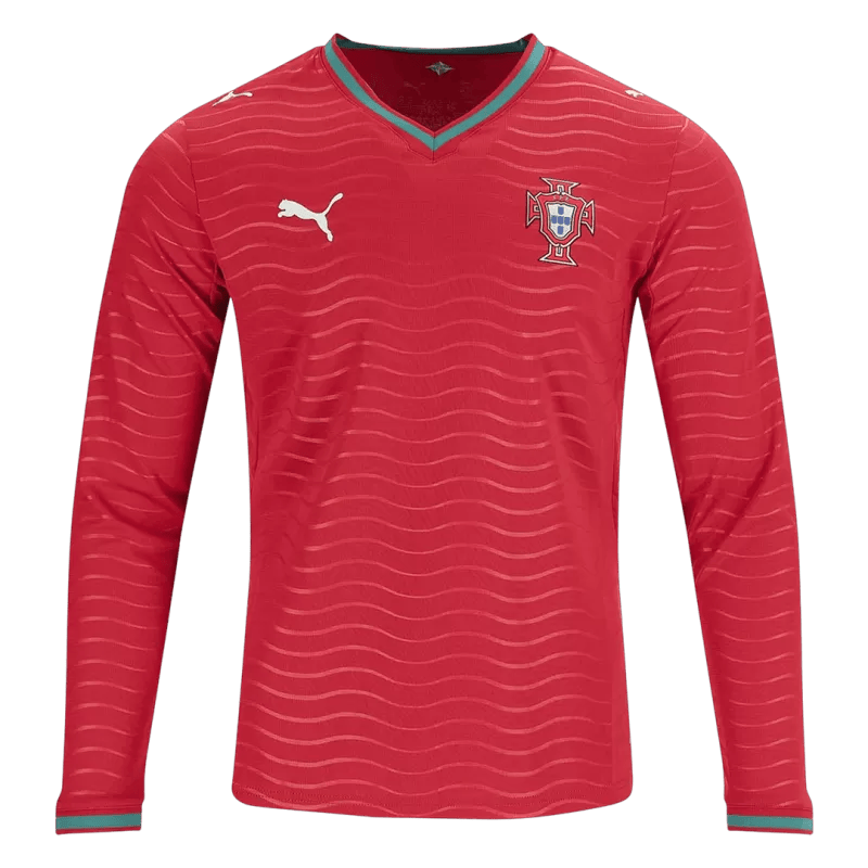 Portugal Home World Cup 2026 Long Sleeve Jersey Player's Version Red Men's