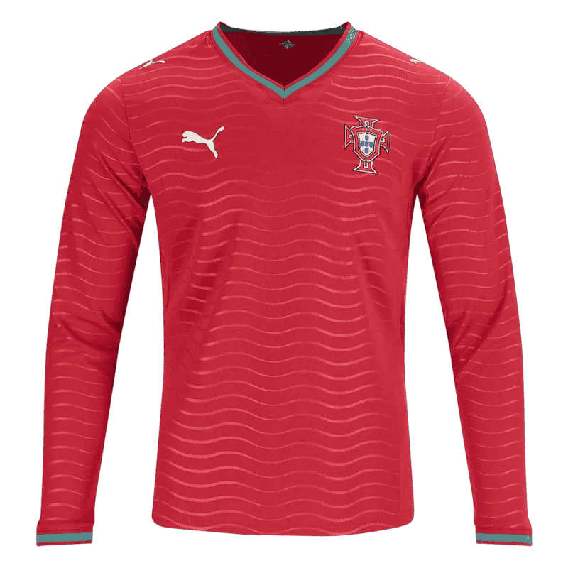 Portugal Home World Cup 2026 Long Sleeve Jersey Player's Version Red Men's