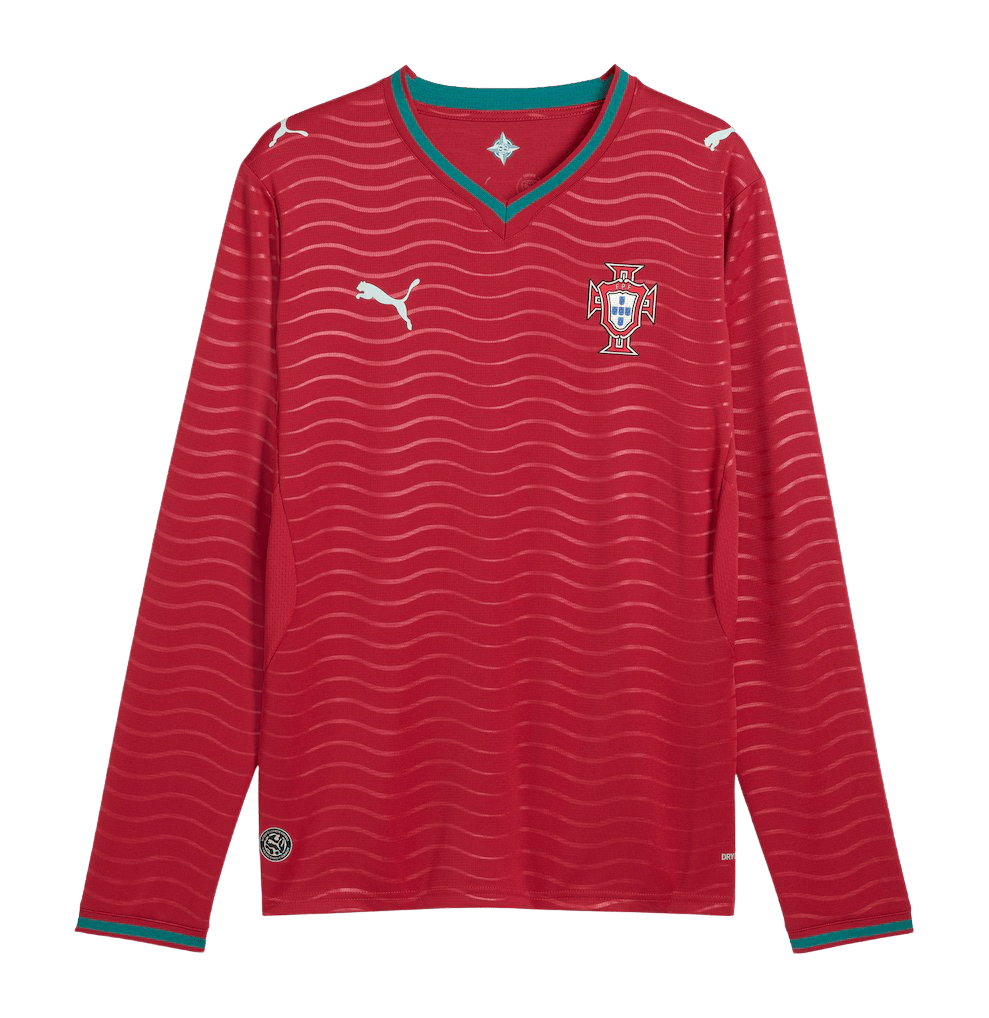 Portugal Home World Cup 2026 Long Sleeve Jersey Red Men's