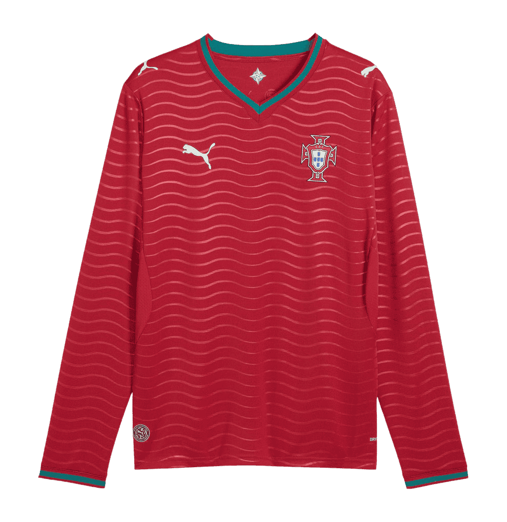 Portugal Home World Cup 2026 Long Sleeve Jersey Red Men's