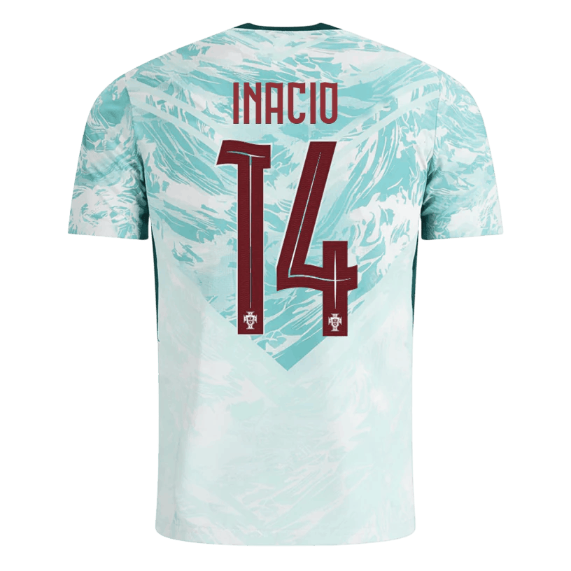 Portugal INACIO #14 Away World Cup 2026 Jersey White & Blue Men's