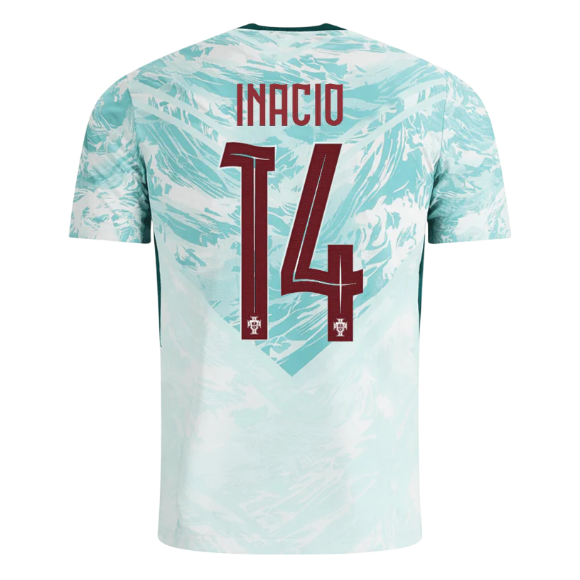 Portugal INACIO #14 Away World Cup 2026 Jersey White & Blue Men's