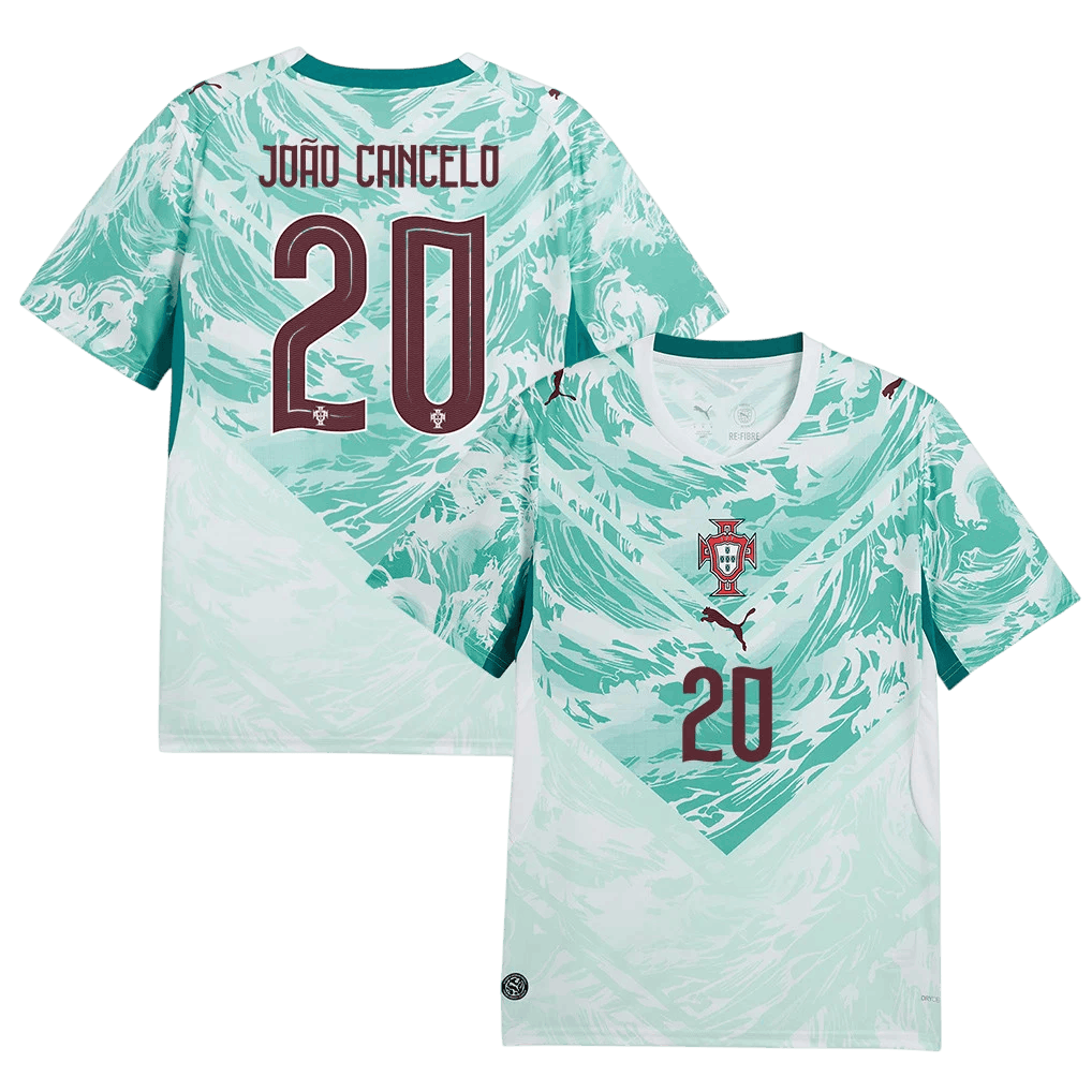 Portugal JOAO CANCELO #20 Away World Cup 2026 Jersey White & Blue Men's