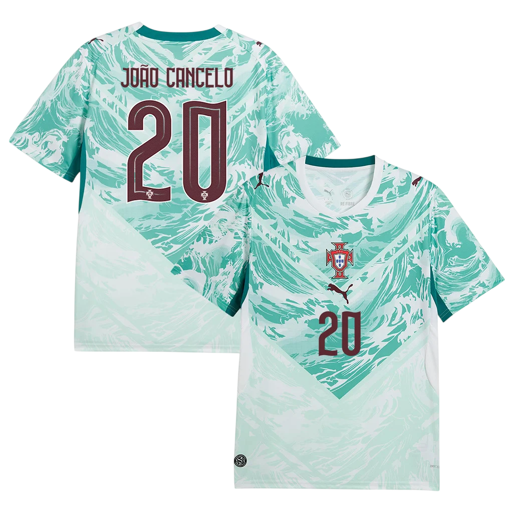Portugal JOAO CANCELO #20 Away World Cup 2026 Jersey White & Blue Men's