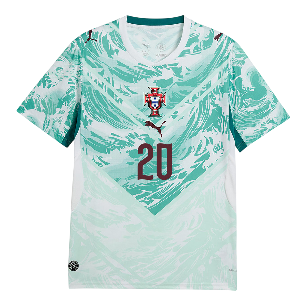 Portugal JOAO CANCELO #20 Away World Cup 2026 Jersey White & Blue Men's