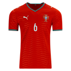 Portugal MATHEUS N. #6 Home World Cup 2026 Jersey Red Men's