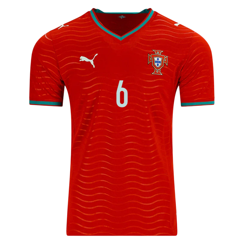 Portugal MATHEUS N. #6 Home World Cup 2026 Jersey Red Men's